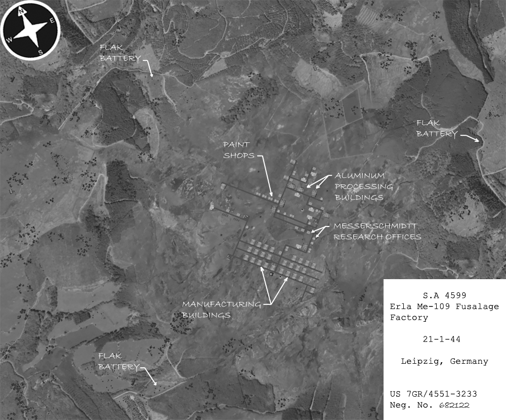 Erla Me-109 Fusalage Assembly Factory, Leipzig Germany
